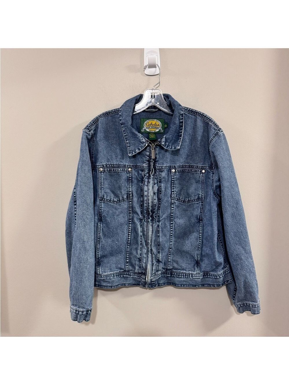 Women's Cabela's Blue Jean Jacket 90's Vintage. Size Large
